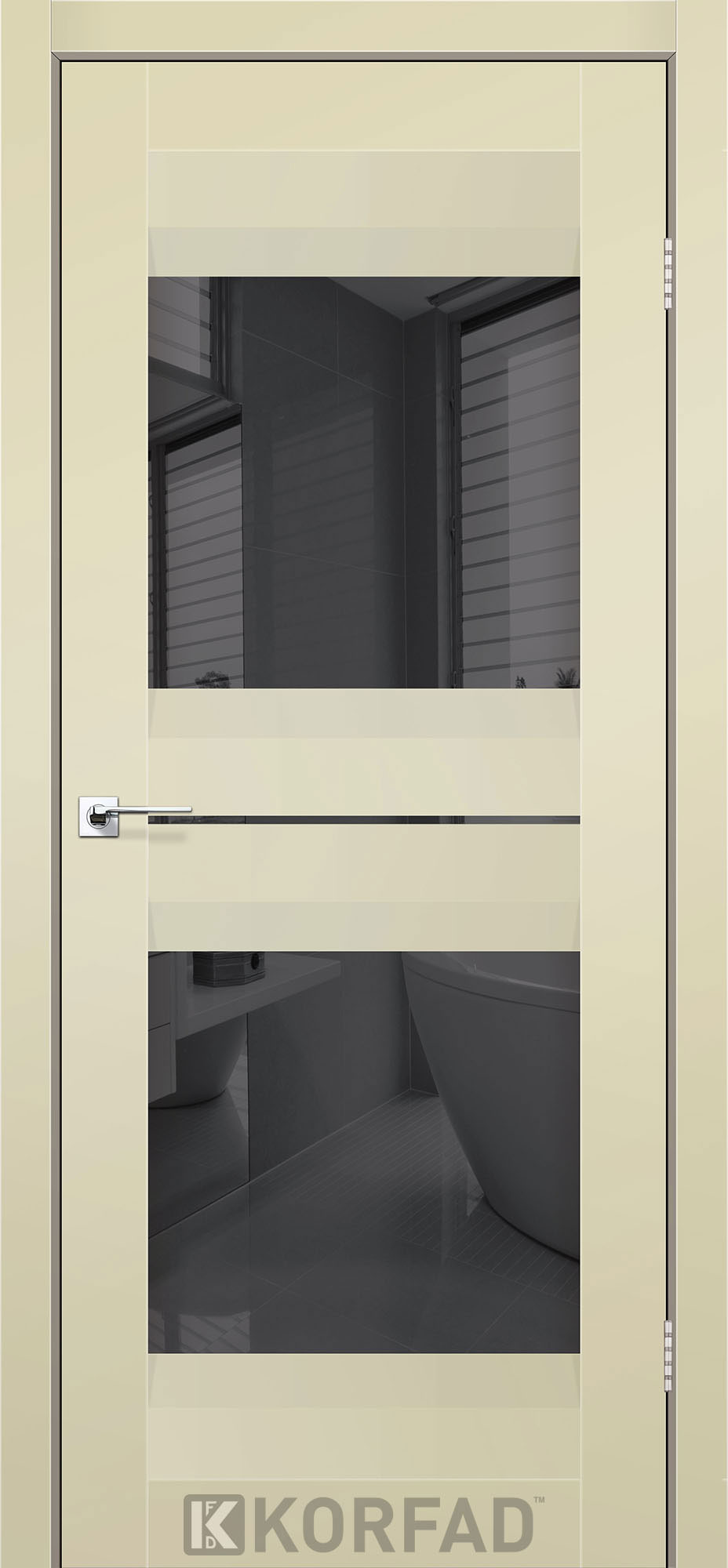 Міжкімнатні двері KORFAD AL-07 SPM GraphiteTripMir8