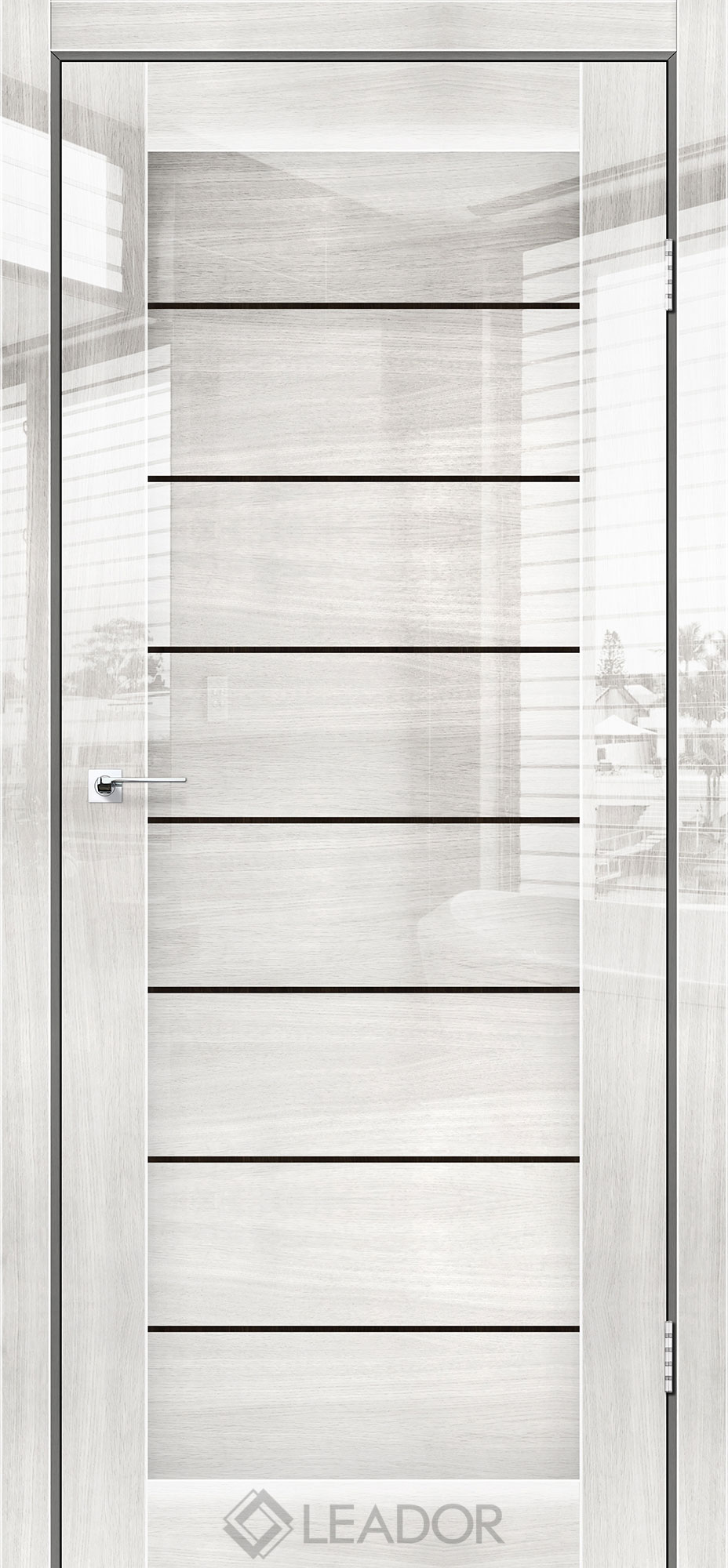 Міжкімнатні двері LEADOR GLOSS RONDA OX Black